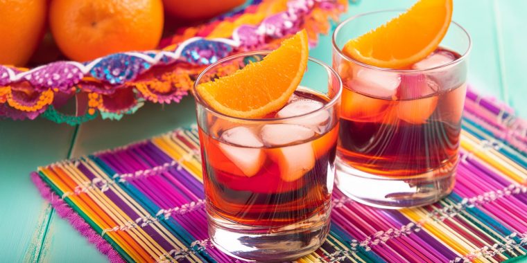 Two Oaxacan Negroni cocktails for Cinco de Mayo